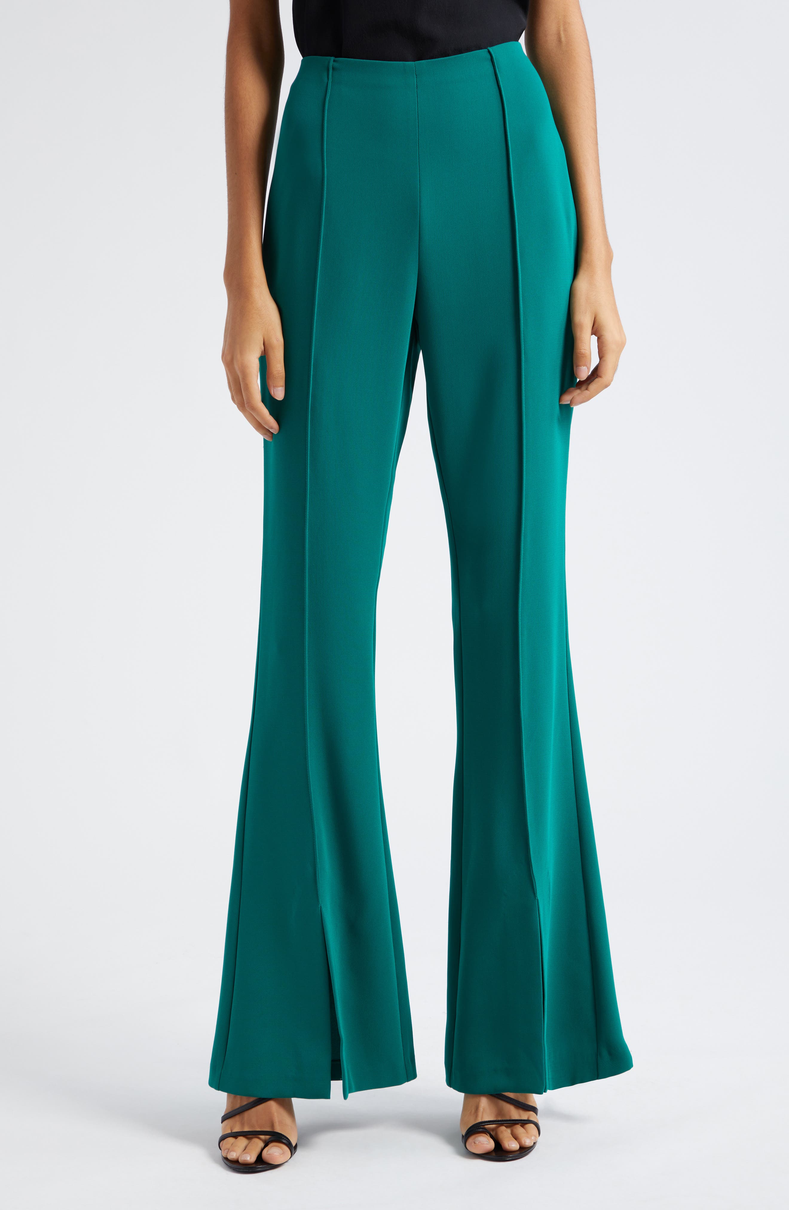 Cinq à Sept Beaded Rhinestone Floral Crop Pants, Nordstrom