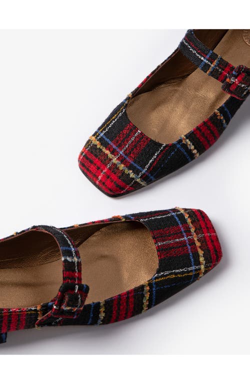 Penelope Chilvers Plaid Mary Jane In Black/red