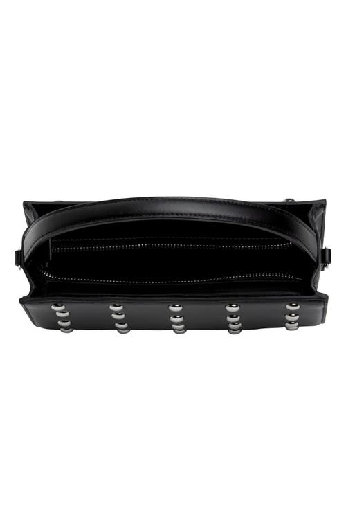 Shop Liselle Kiss Logan Studded Leather Top Handle Bag In Black/silver