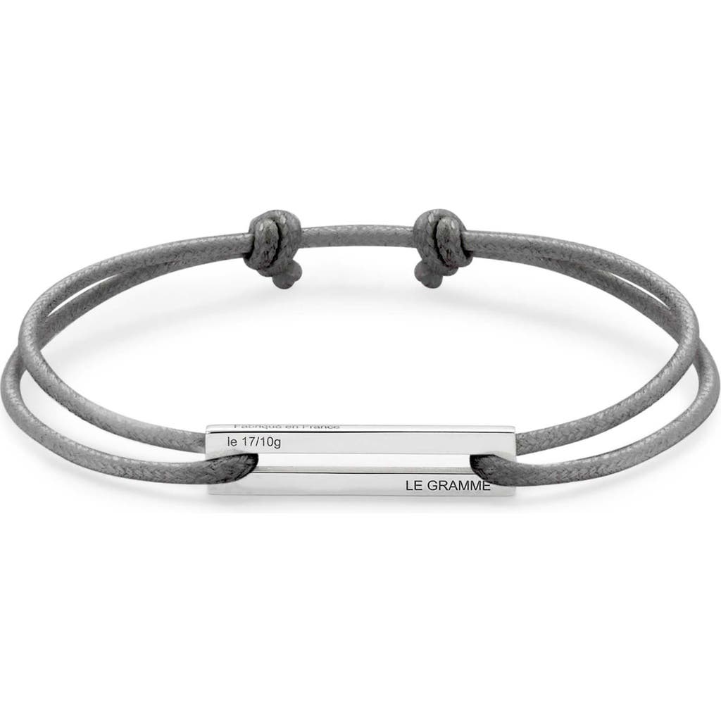 Le Gramme 1.7g Sterling Silver & Cord Bracelet In Gold