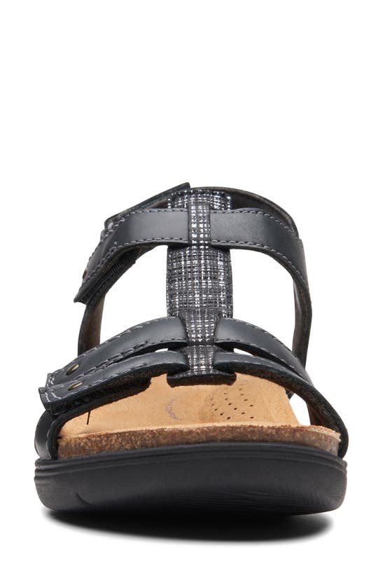 Shop Clarks ® April Cove Sandal In Black Leather