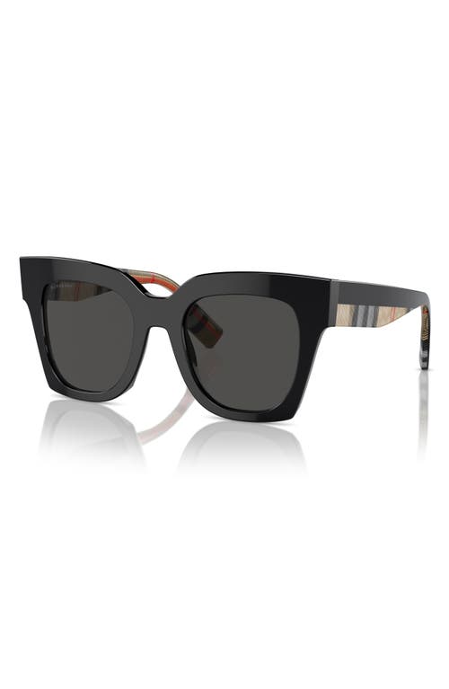 Shop Burberry 49mm Cat Eye Sunglasses In Dark Grey