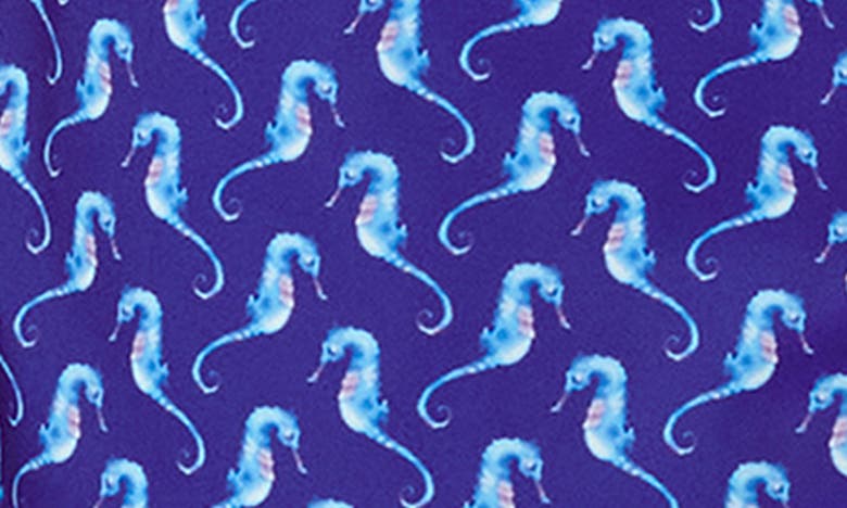 Shop Bugatchi Print Swim Trunks In Night Blue