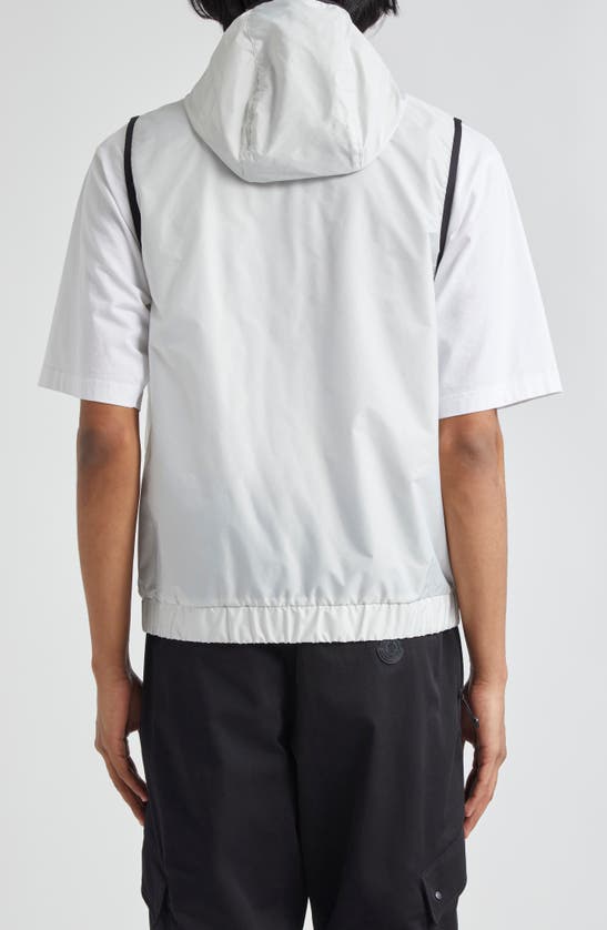 Shop Moncler Vallese Water Repellent Hooded Vest In White
