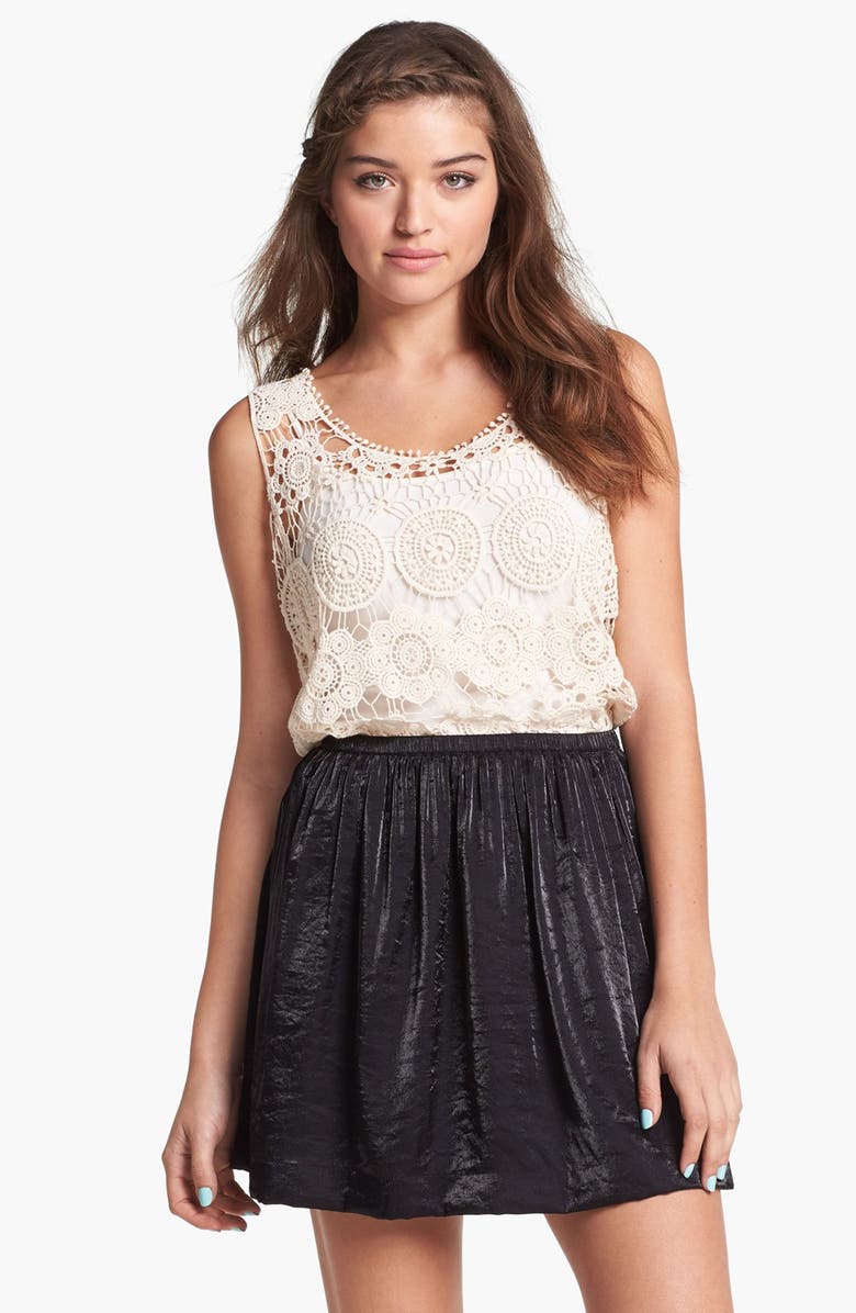 FRENCHI <sup>®</sup> Shiny Skater Skirt, Main, color, Black