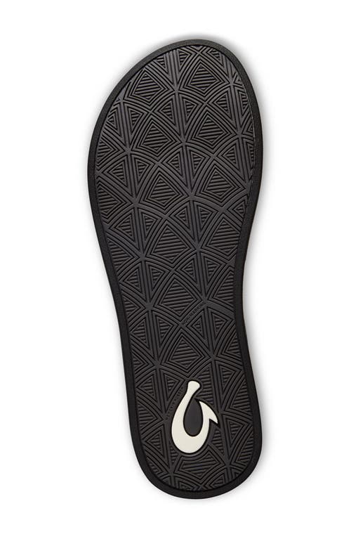 Shop Olukai Puawe Flip Flop In Black/black