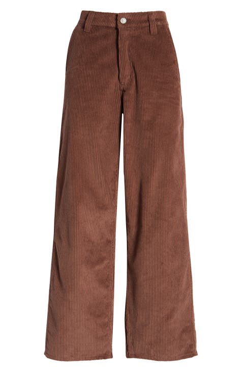 Women's Brown High-Waisted Pants & Leggings