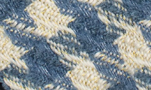 Marcus Adler Houndstooth Jersey Touchscreen Gloves In Blue