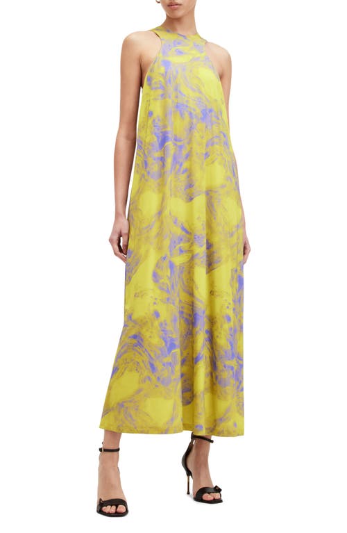 AllSaints Kura Inspiral Sleeveless Maxi Dress Zest Lime Green at Nordstrom, Us