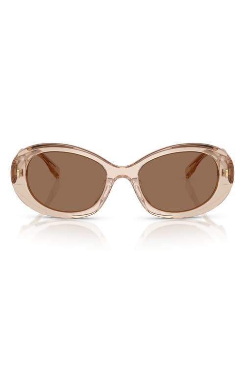 Tory Burch 53mm Oval Sunglasses In 19547353 Dark Brown