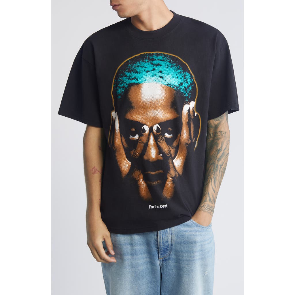 Id Supply Co Rd Portrait Graphic T-shirt In Black