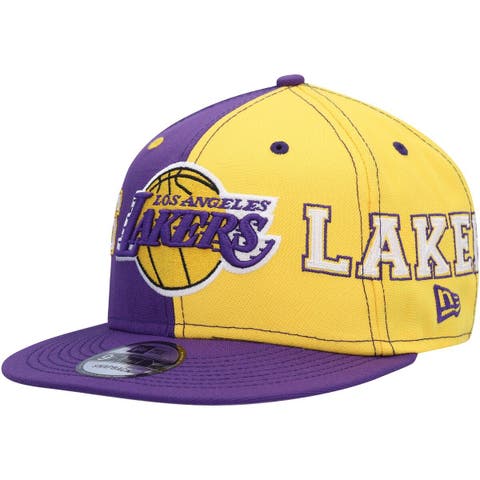 LOS ANGELES LAKERS STACKED LOGO WOOL SNAPBACK HAT (YELLOW)