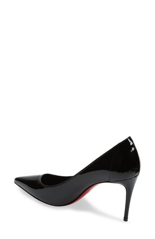 Christian Louboutin Kate Specchio Red Sole Leather Pumps In Black/lin Black