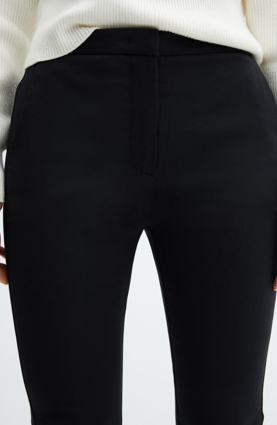 Mango Crop Skinny Pants In Dark Navy