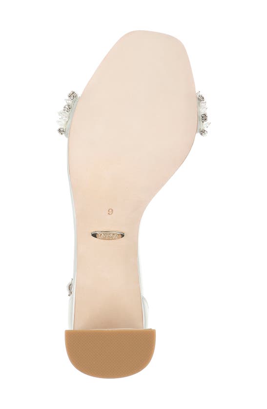 Shop Badgley Mischka Collection Teela Crystal Ankle Strap Sandal In Soft Blue Radiance