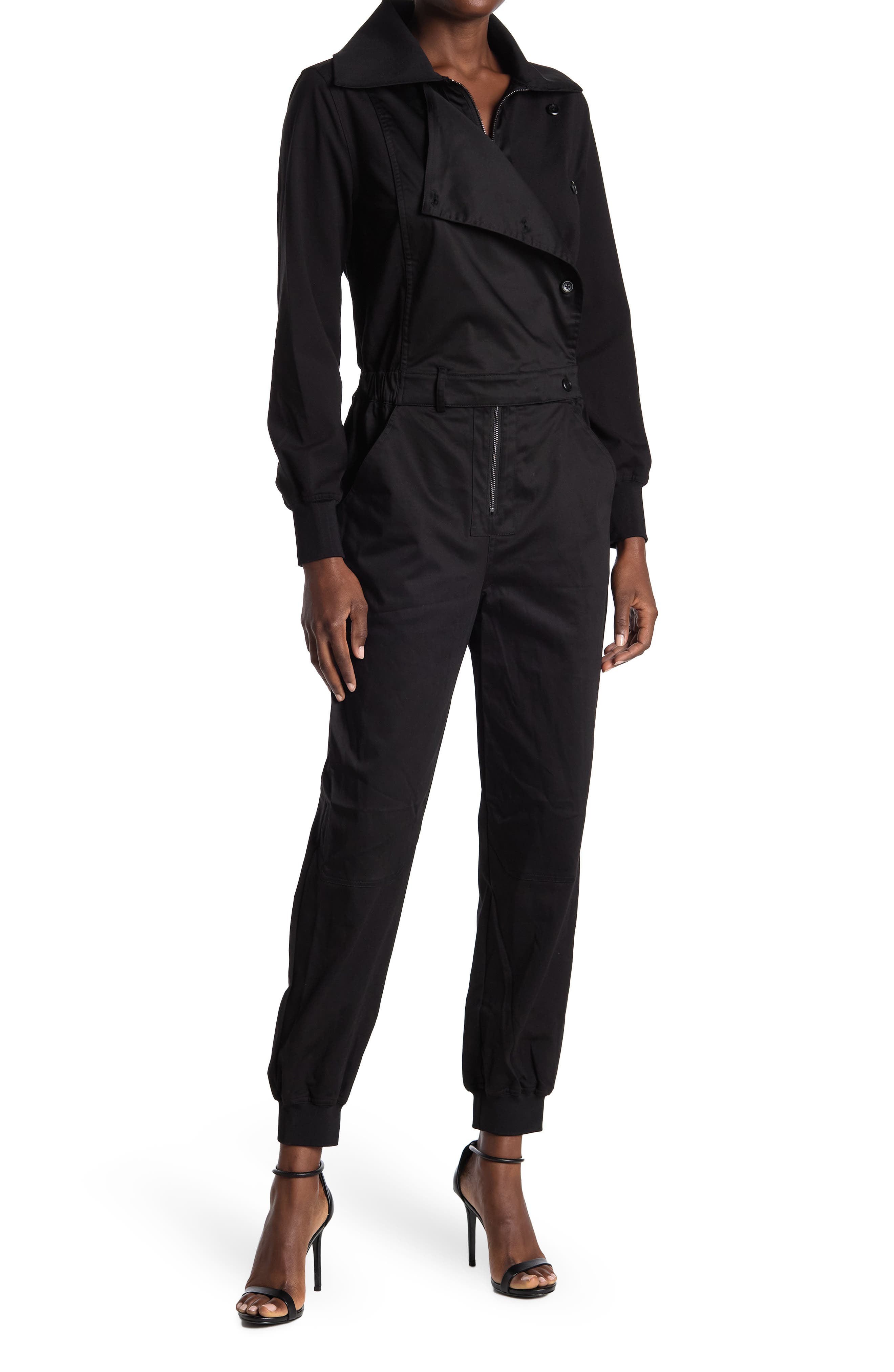 Reiss Ellis Utility Jumpsuit In Black ModeSens