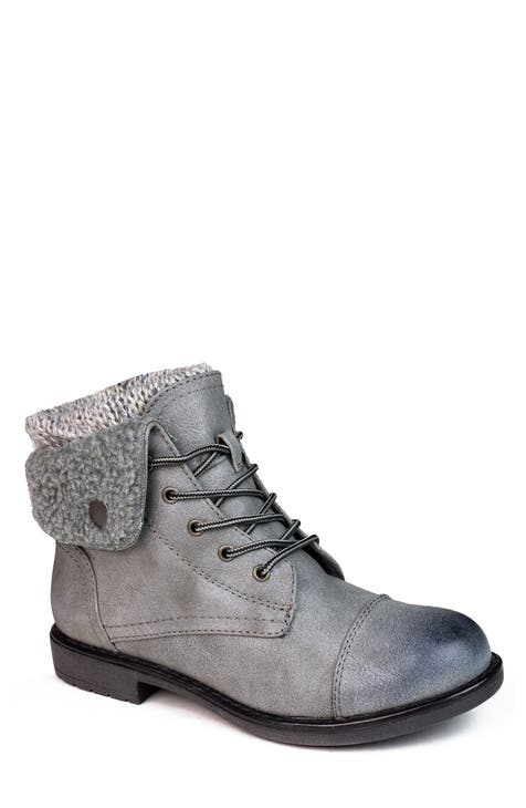 gray lace up boots womens