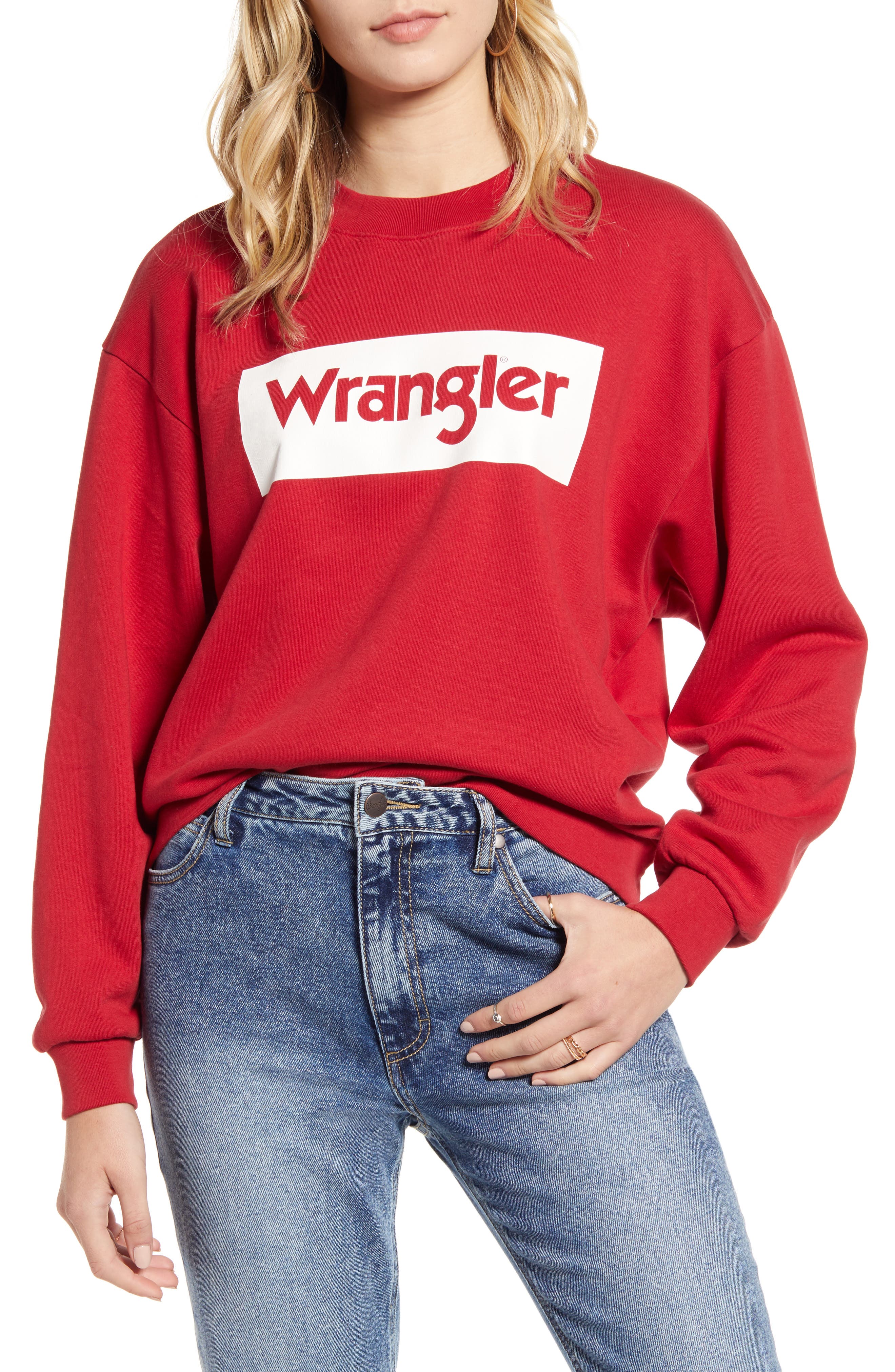 wrangler crew neck sweatshirt