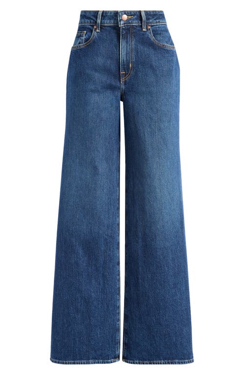 Shop Treasure & Bond High Rise Wide Leg Jeans In Dark Wash