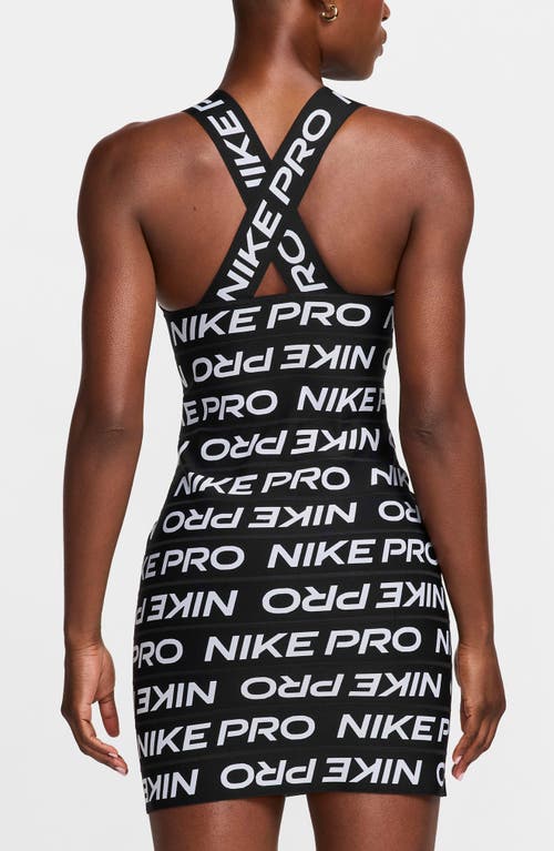 Shop Nike Pro Bandage Dress In Black/white