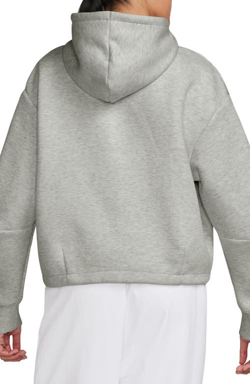 Nike Sportswear Oversize Tech Fleece Hoodie In Light Grey Heather/ Black