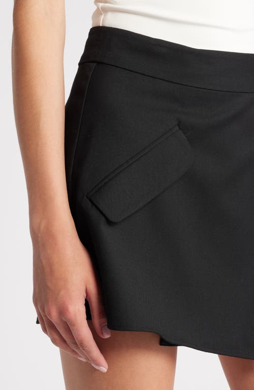 Shop Rails Adriana Pleated Wrap Miniskirt In Black Twill