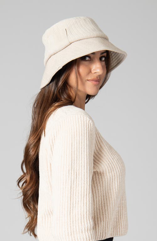 San Diego Hat Side Pocket Corduroy Bucket Hat In Cream