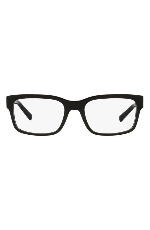 Dolce & Gabbana 57mm Rectangular Reading Glasses in Black at Nordstrom