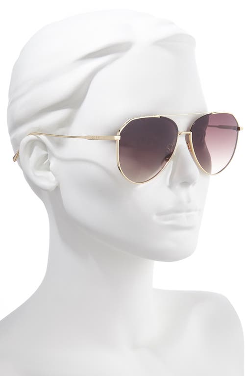 Diff Dash 59mm Aviator Sunglasses In Gold/mocha Tortoise