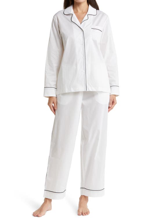 Mia Organic Cotton Pajamas in White