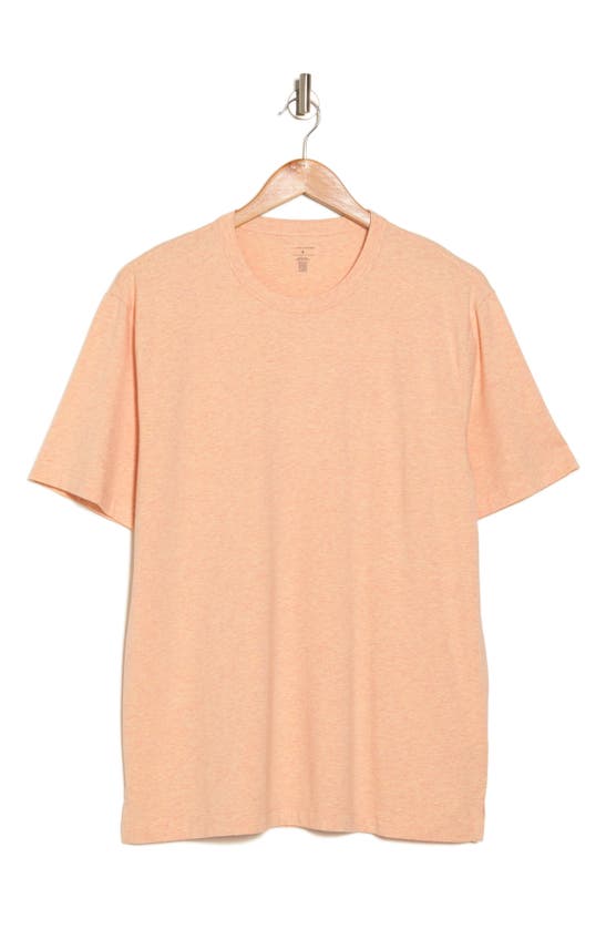 Shop 14th & Union Crewneck Cotton & Modal T-shirt In Peach Apricot Heather