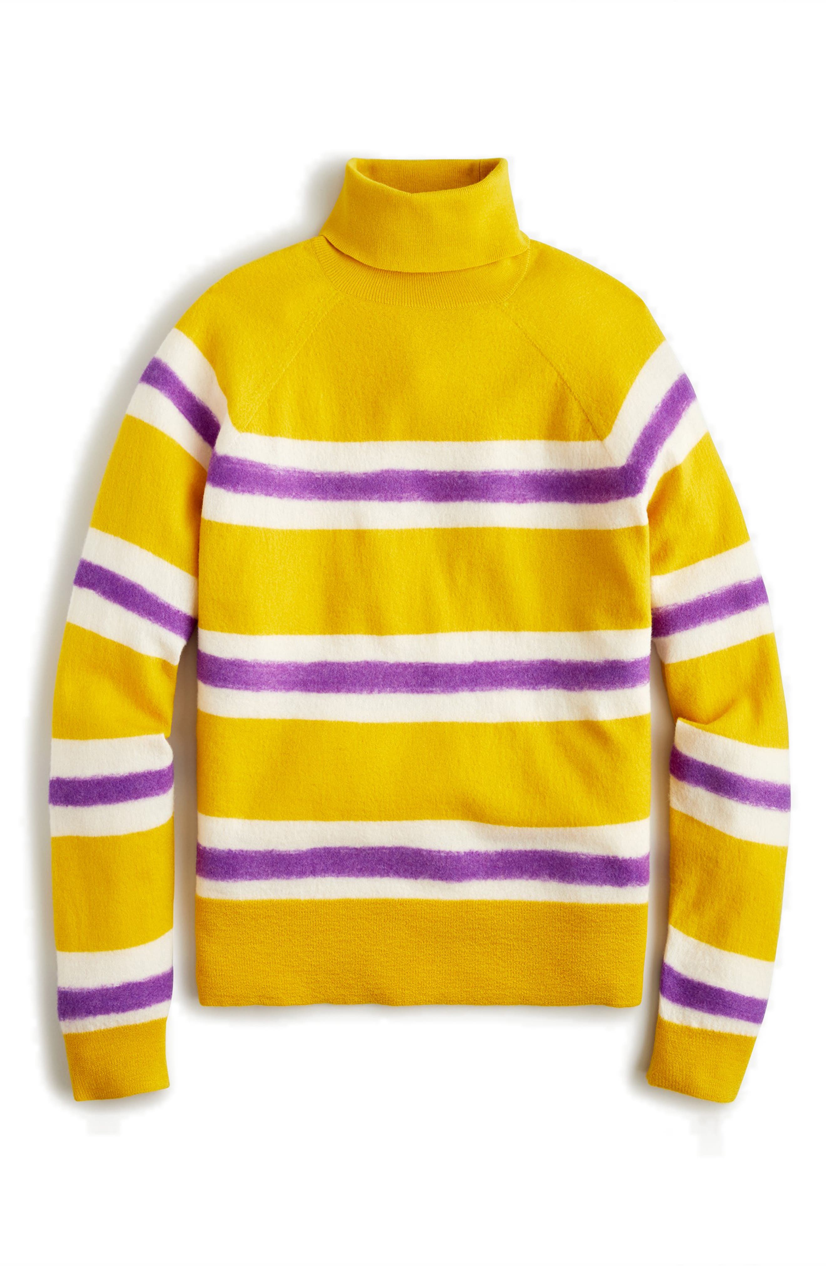 purple and yellow sweater