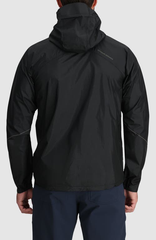 Outdoor Research Helium Rain Ultralight Hooded Jacket In Black