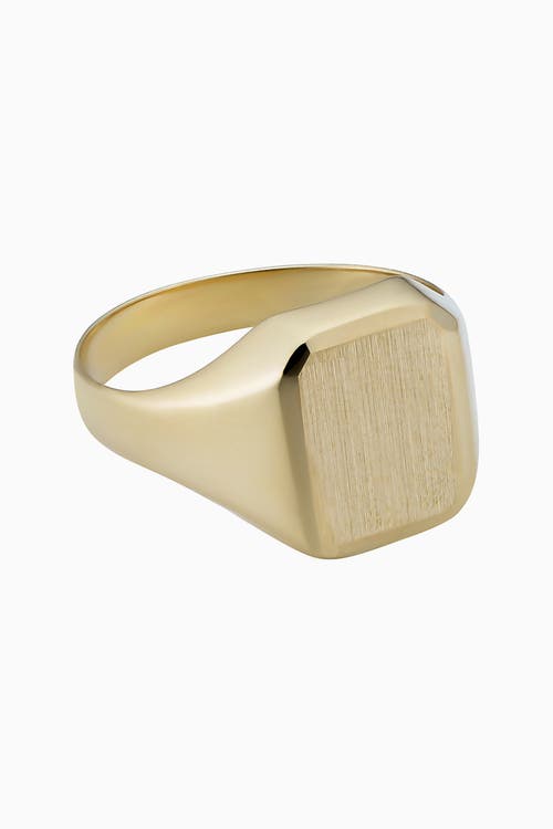 Shop Oradina 14k Gold Duke Signet Bold Ring In Yellow Gold