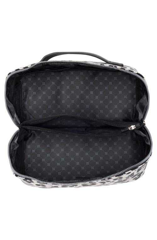 Bcbg Fold Out Cosmetic Case In Snow Leopard