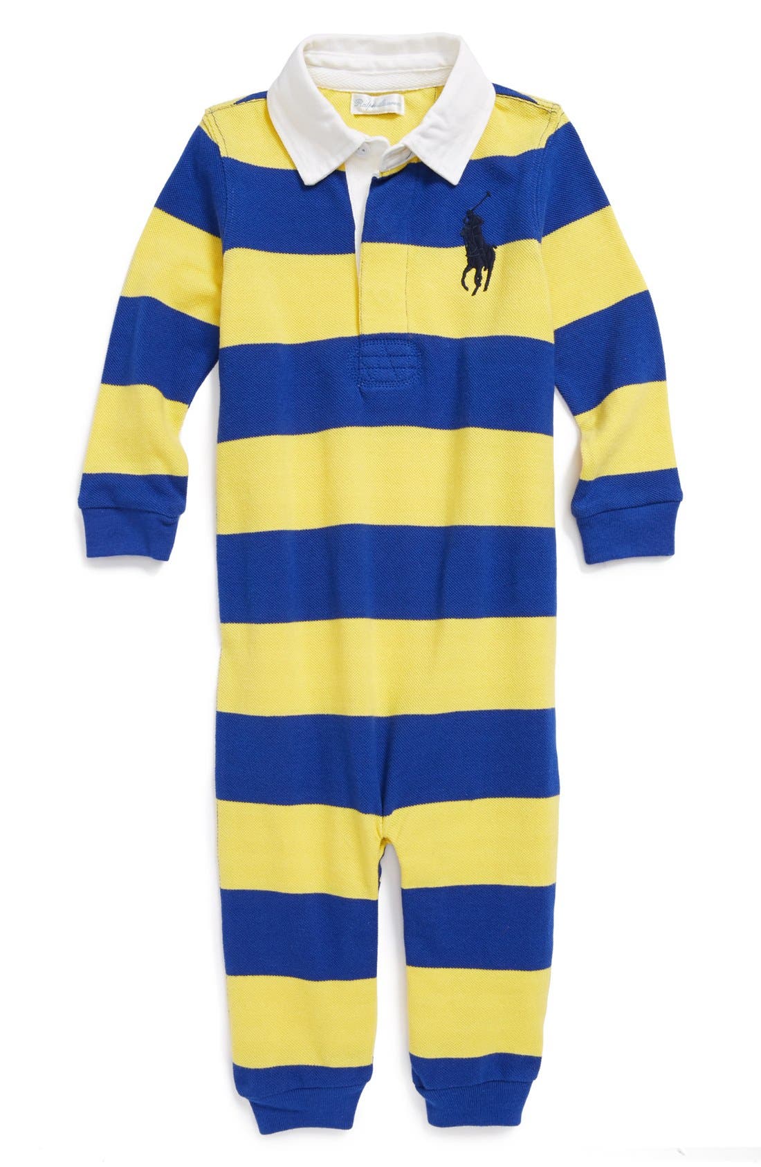 Ralph Lauren Stripe Cotton Romper (Baby Boys) Nordstrom