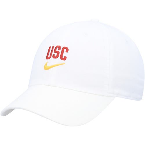 Men's Nike White USC Trojans Heritage86 Arch Performance Adjustable Hat