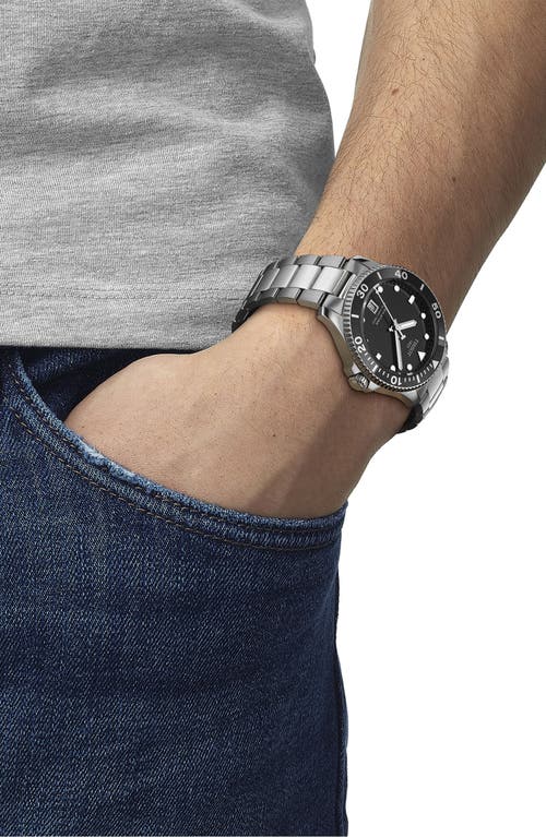 Shop Tissot Seastar 1000 Bracelet Watch, 40mm In Grey/silver