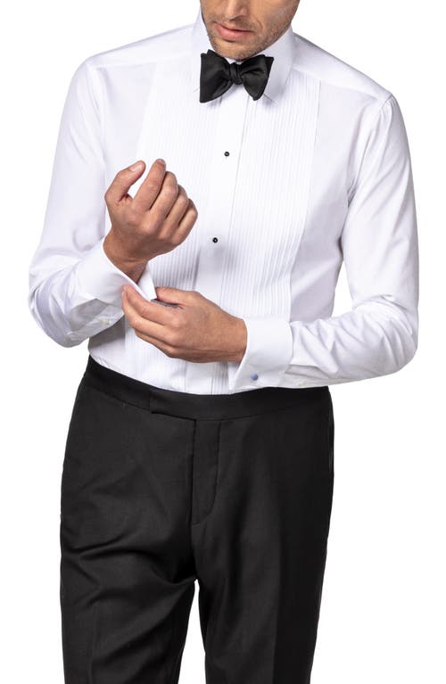 Eton Slim Fit Pleated Bib Tuxedo Shirt White at Nordstrom