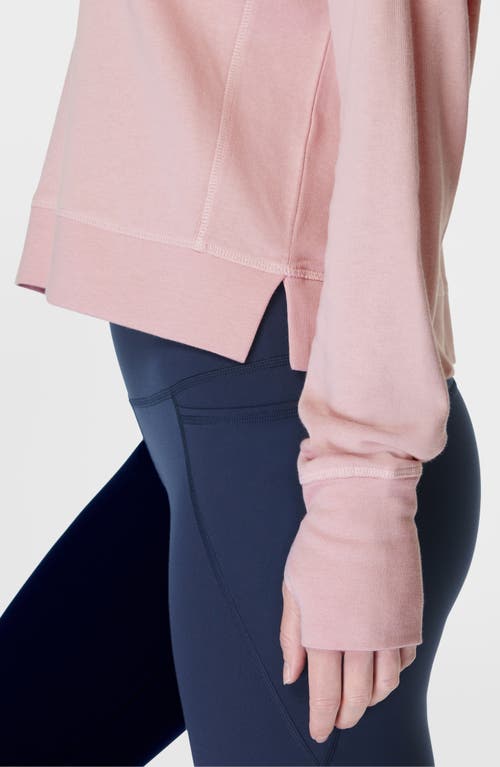 Shop Sweaty Betty After Class Organic Cotton Blend Longline Sweatshirt In Pirouette Pink