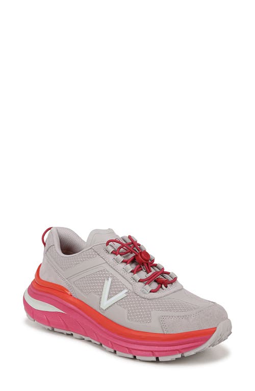 Shop Vionic Sierra Max Walking Shoe In Soft Oyster/viva Magenta