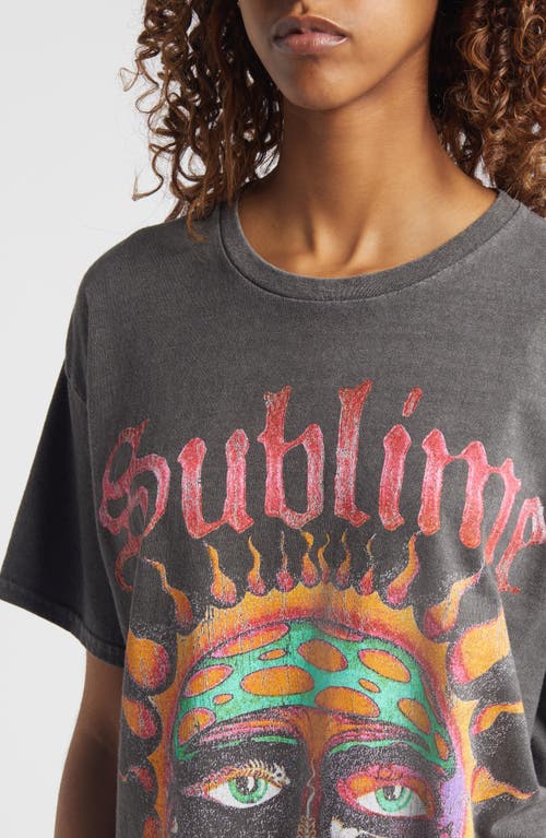 Shop Merch Traffic Sublime Sun Oversize Graphic T-shirt In Charcoal Grey