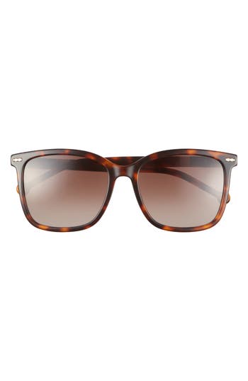 Carolina Herrera 57mm Square Sunglasses In Havana Ivory