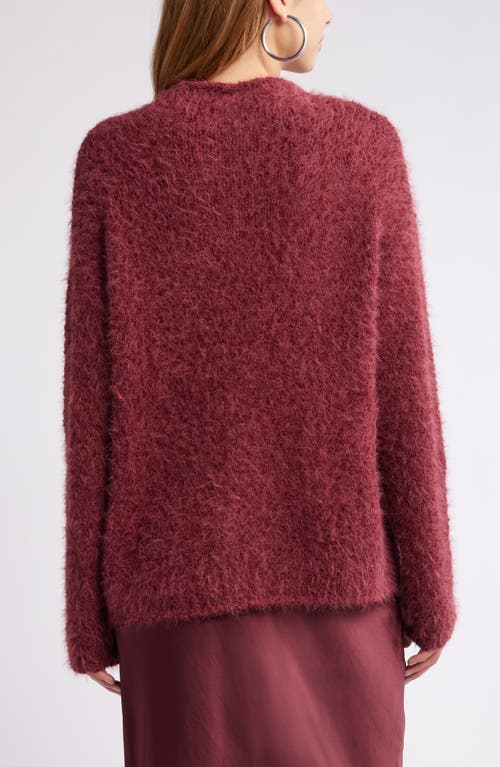 Open Edit Marled Mock Neck Sweater In Burgundy Field
