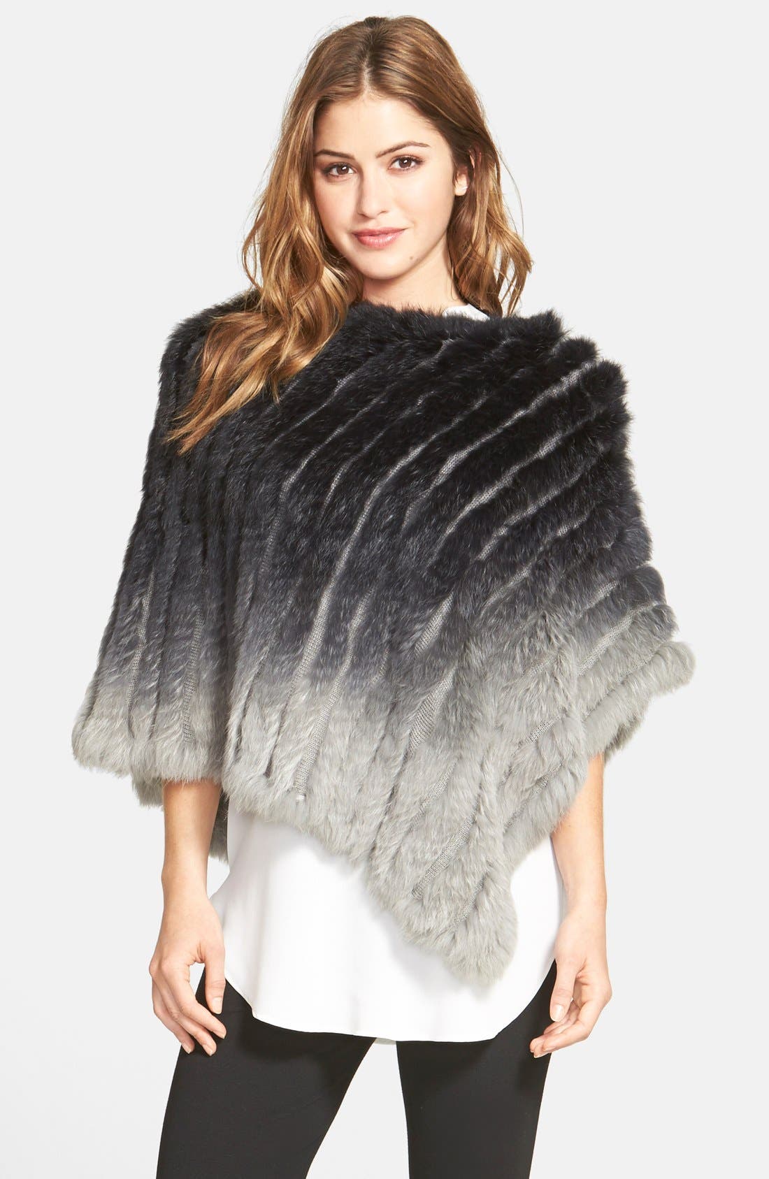 poncho rabbit fur