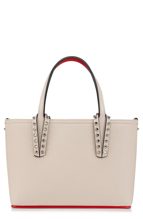 Christian Louboutin Mini Cabata Empire Calfskin Tote In F611 Leche/ Leche