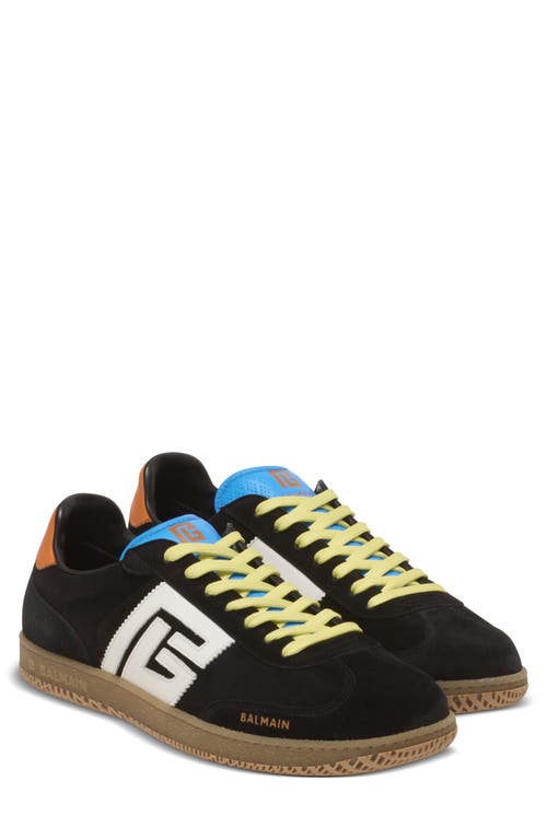 Shop Balmain Swan Sneaker In Gtu Grey Multi