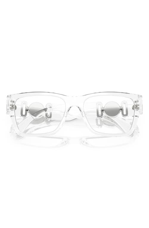 Versace 53mm Pillow Optical Glasses In Crystal