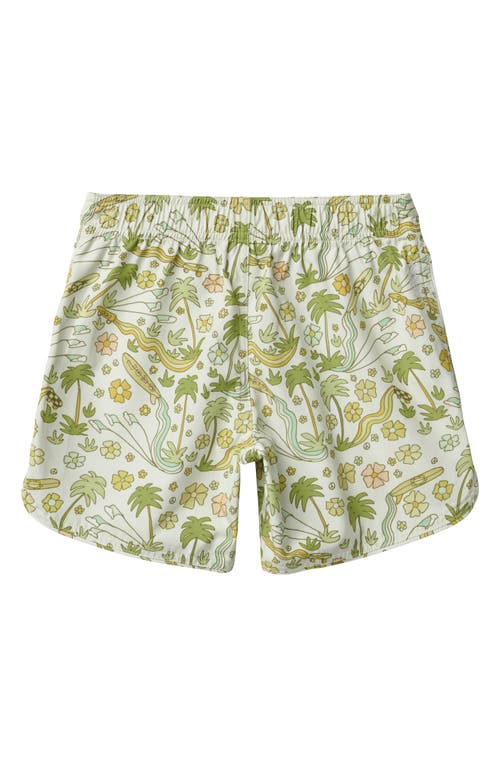 SEAESTA SURF Kids' Retro Board Shorts in Green