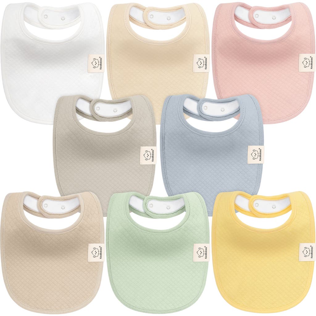 Keababies 8-pack Quin Drool Bibs In Dawn
